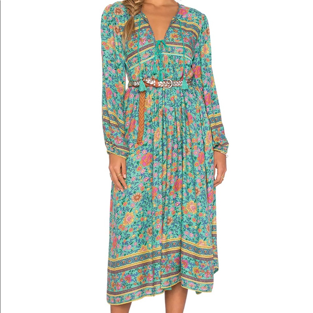 Spell Floral Blue and Pink Maxi Dress - Picture 4 of 11